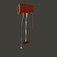thumbnail image 6 of Renovators Supply High Tank Pull Chain Toilet Conversion Kit w/Light Mahogany Wooden Raised High Tank 59" to 74" Adjustable Height Chrome Z Pipe, 6 of 9