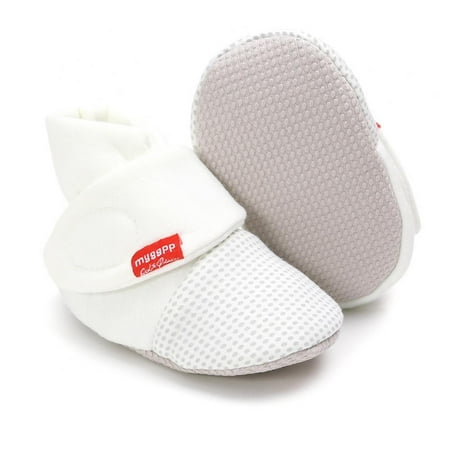 

Baby Boys Girls Booties with Grippers Stay on Slippers Newborn Socks Infant Toddler Crib Winter Shoes for Boys Girls