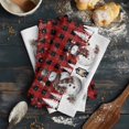 thumbnail image 6 of Red Plaid Christmas 1 Pack Kitchen Towel, Water Absorbent Dish Towel, Snowman Snowflake Winter Birds Decorative Hand Towels - Quick Drying Cloth for Cooking Baking, 18x28 Inch, 6 of 8
