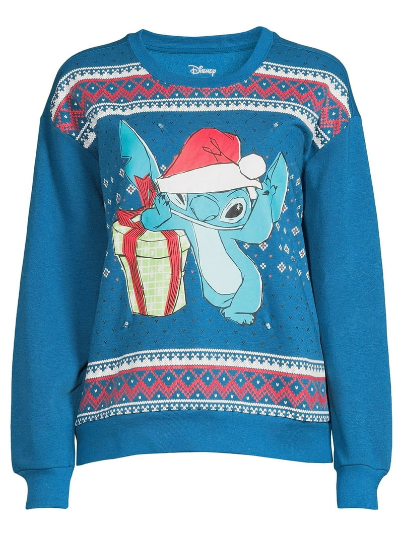 Disney women's Stitch Light-Up Christmas Pullover