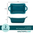thumbnail image 2 of Rachael Ray Ceramics Rectangular Au Gratin Set, 2-Piece, Teal, 2 of 7