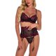 thumbnail image 2 of Conjunto de lencería Sujetador de encaje Panty Ligas Correa Conjunto con aros Tmvgtek para mujer Rojo T L, 2 of 5