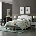 thumbnail image 3 of Modway Amelia Faux Leather Tufted King Panel Bed in White, 3 of 7