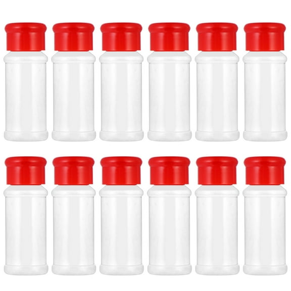 ROSENICE Spice Jar Plastic and Dining Table Set 12Pack 3.7x1.5x4In