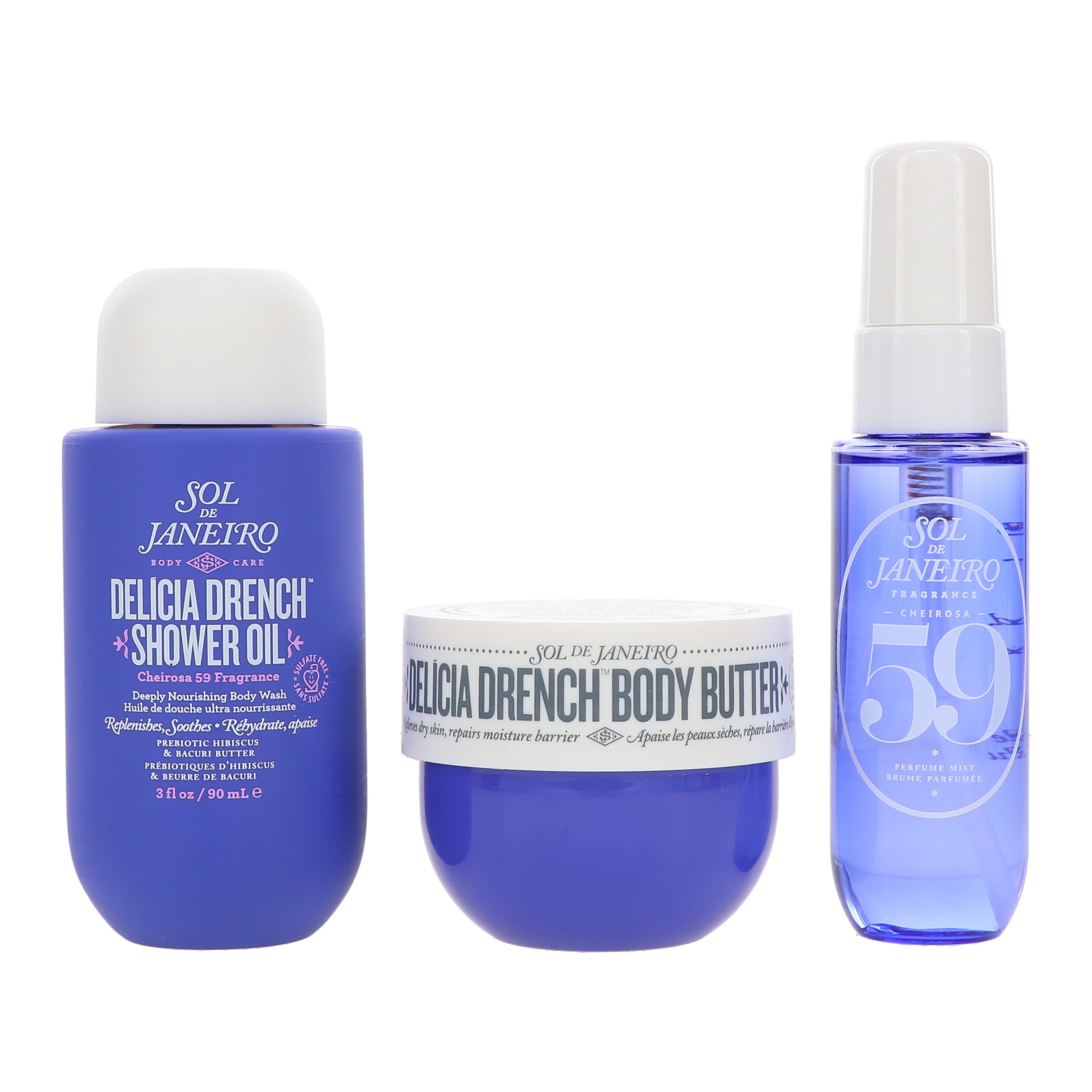 Sol De Janeiro Delicia Drench Jet Set, Travel-Size Hydrating Body