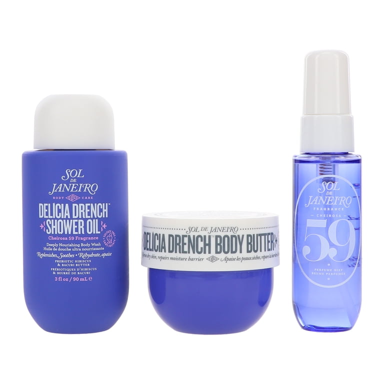 Sol De Janeiro Delicia Drench Jet Set, Travel-Size Hydrating Body