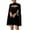 #117-Black, variant on Women's Sparkly Mesh Cloak Bodycon Dress with Round Neck Long Sleeve for Party Evening Wear