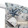 thumbnail image 4 of Vintage Farmhouse Swag Curtains for Kitchen/Bedroom/Living Room, Blue Country Texas Star Vines Wooden Scalloped Curtains 63 Inch Long, Window Swag Topper Curtains Valances 2 Panels Set 36"x63", 4 of 8