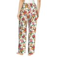 thumbnail image 3 of Naloa Pineapple Flower Print Women’s Ultra-Soft Comfy Pajama Lounge Pants with Pockets & Drawstring, 3 of 8