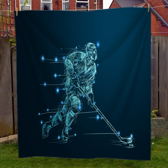 1pc Gifts Blanket For Ice Hockey Players Soft Blanket Flannel Blanket Warm And Comfortable Throw Blanket, Skin-friendly Sofa Bed Blanket