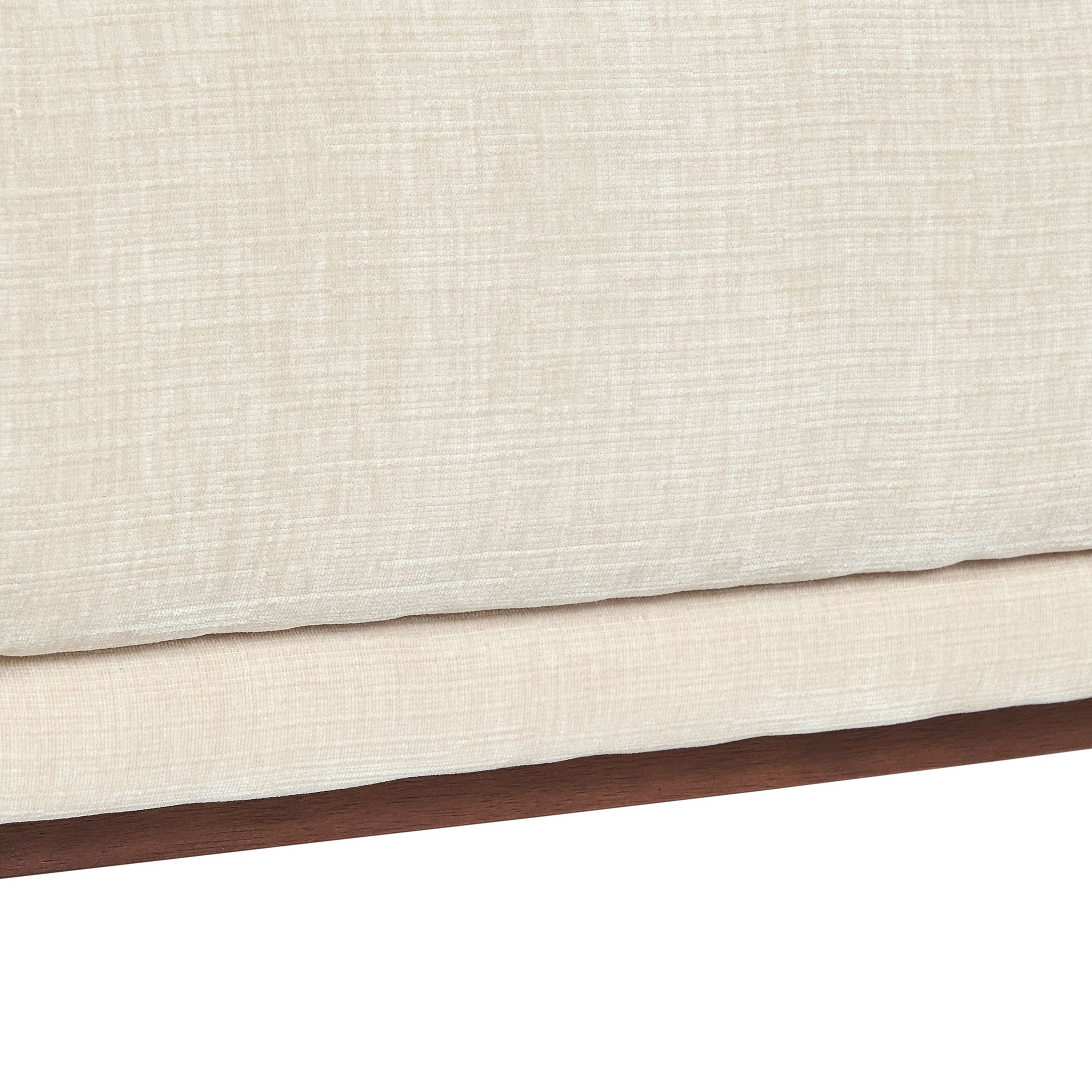 Better Homes & Gardens Ambrose Cocktail Ottoman, Ivory Velvet