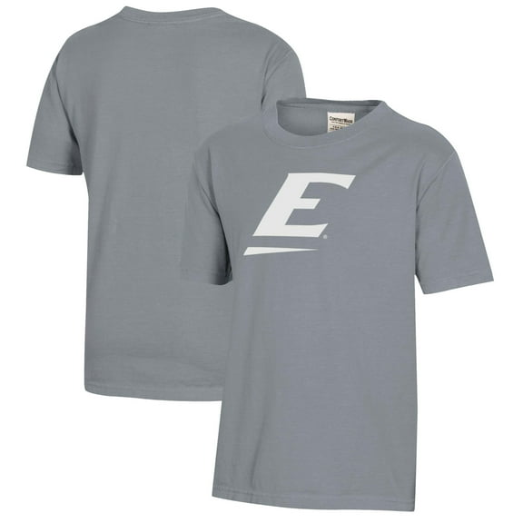 Youth  Gray Eastern Kentucky Colonels Logo Comfort Wash T-Shirt