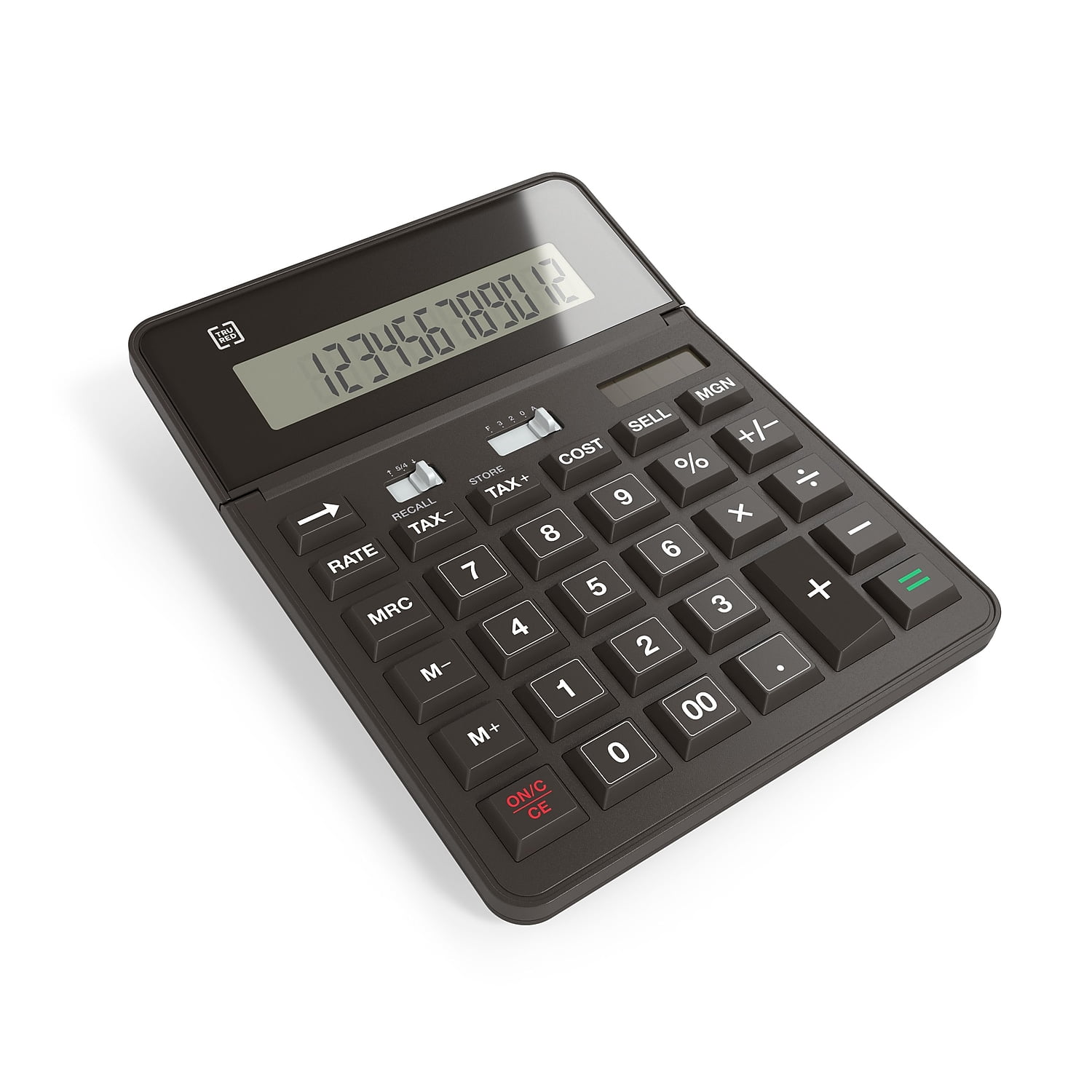 Staples 12-Digit Solar and Battery Basic Calculator Black (TR290/ST290-CC)