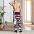 thumbnail image 2 of Yiaed Mallard Duck With American Flag Print Men's Lounge Pants, Loose PJ Bottoms, Long Pajama Pants for Men-Small, 2 of 6