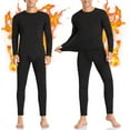 thumbnail image 2 of Men's Winter Thermal Top and Bottom with Fleece Lined Base Layer Set Top, 2 of 8
