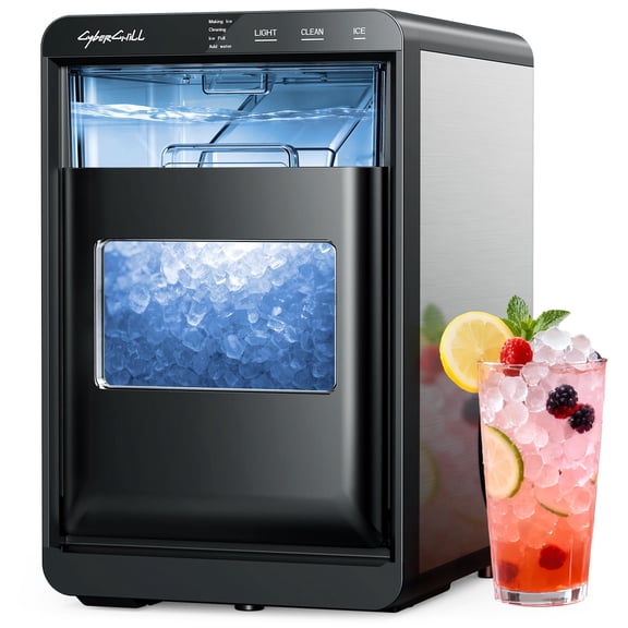 Máquina de hielo CyberChill Nugget 44 lb/día autolimpiante