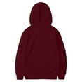 thumbnail image 3 of Dwelliawo Wine Men's Fashion Hoodies & Sweatshirts Long Sleeve Crewneck Sweatshirt Essentials Casual Fleece Hoodie with Drawstring Lightweight Pullover Hoodies M, 3 of 3