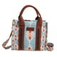 thumbnail image 4 of Bolso bohemio para mujer, bolso de hombro portátil para ir al trabajo, regalo de cumpleaños o oficina. Azul Grande Blanco, 4 of 9