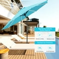 thumbnail image 5 of Autlaycil 10 FT Patio Umbrella with Steel Tilt and Crank, 8 Strip Lights Includes 64 Solar LED Lights - Blue, 5 of 7