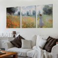 thumbnail image 2 of Nawypu  The Poppy Field Near Argenteuil Giclee Canvas Prints Wall Art of Claude Monet Famous Floral Reproduction Classic Flowers Landscape Pictures Artwork for Bedroom 12''x16''X3 Panels, 2 of 4