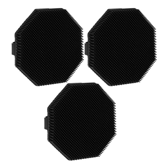 NOMADIC NOOK Shower Silicone Body Scrubber 3 Pcs Black