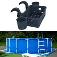 thumbnail image 3 of Eoperou Poolside Storage Basket Above Ground Pool Hanging Basket with Cup Holder Large Capacity Swimming Pool Organizer for Towels Toys Drinks, 3 of 8