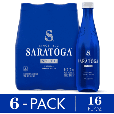 Saratoga Still Spring Water, 16 fl oz, 6 Pack Plastic Bottles ( 2 Pack )