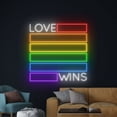 thumbnail image 4 of Handmadetneonsign Love Wins LGBT Flag Neon Sign, LGBT Pride Wall Art Decor, Pride LGBT Wall Decor, 4 of 5