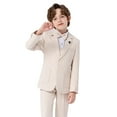 thumbnail image 2 of Mercatoo 5Pcs Boys Slim Fit Formal Suits Piano Hosting Performance Kids Suits Boy Wedding Handsome Outfit for 3 to 15 Years, 2 of 9