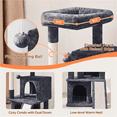 thumbnail image 3 of SmileMart 36" Cat Tree with Condo and Scratching Post Tower, Dark Gray, 3 of 8