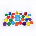 thumbnail image 4 of SIYTUAU Counting Bears Sorting Toy With 60 Bears; Color Matching Cups Dice Tweezers Preschool Math Game; Plastic Educational Set For Kids Number Learning Activity, 4 of 8