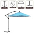 thumbnail image 4 of Pure Garden 10-Foot Offset Patio Umbrella with Crank and Base (Blue), 4 of 8