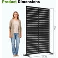 thumbnail image 3 of Mophoto 71"H X 45.7"W Metal Privacy Screen,Freestanding Rustproof Steel Privacy Panels,Decorative Fence with Stand for Deck,Patio,Backyard,Balcony, 3 of 8