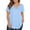 Blue, variant on TQWQT Women's Plus Size Tops 4x-5x Sexy Short Sleeve Tops Basic Plain Tees V Neck Criss Cross T Shirts Large Casual Clothes for Women Red 4XL