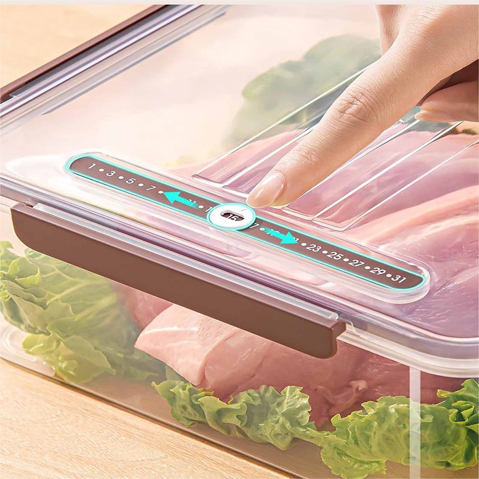 Specollect 3Pcs Transparent Fruit Storage Containers For Fridge,Produce Vegetable Saver Container Handle,BPA-Free Refrigerator Microwave Dishwasher Safe,Keep Fruits Veggie Food Fresh 22x20x10.5cm