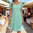 thumbnail image 4 of Shihyeh Summer Dresses for Women 2026 Sundress Short Petal Sleeve Dress with Pockets for Casual, 4 of 9