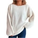 thumbnail image 2 of Ailaofu Women's Cropped Sweater Top Crewneck Long Sleeve Knit Fall Pullover Sweater, 2 of 5