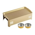 thumbnail image 2 of Almencla Plateau Chauffant Coréen Serveur Réchaud pour Barbecue Restaurant Camping Or, 2 of 8