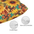 thumbnail image 3 of Zufioo Colorful Bohemian Sunflower Print Double-Sided Throw Pillow Cover, Pillow Protector Home Decor - With Hidden Zipper, Suitable for Bedroom, Living Room, Car Interior-16"x24", 3 of 6