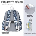 thumbnail image 5 of Cute Dinosaur Pattern Backpack for School,Cute School Bag,Schoolbag with Adjustable Shoulder Straps & Padded Back,13.4"x11"x4.7", 5 of 6