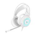 thumbnail image 2 of Auriculares para juegos Auriculares estéreo LED Auriculares omnidireccionales con micrófono reductor de ruido, Blanco kenally EL000129-02, 2 of 2