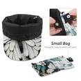 thumbnail image 4 of PhooArto Large Barrel Drawstring Makeup Bag, White Butterfly Flowers Travel Cosmetic Bag Portable Make Up Organizer Bag, 4 of 6
