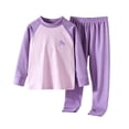 thumbnail image 2 of Amidoa Girls 2 Piece Outfits Fall Winter Clothes Long Sleeve Top and Casual Pants Kids Clothing Sets Purple Size 14-15 Years, 2 of 6
