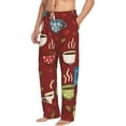 thumbnail image 3 of Kdxio Coffee Cups Print Men's Sleep Pajama Pant Lounge Pants with Pockets, 3 of 8