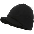 thumbnail image 4 of Viworld Men's Winter Beanie Hat with Brim Warm Double Knit Cuff Beanie Cap, 4 of 5