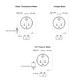 thumbnail image 4 of Oil Triple Gauge Kit 2-inch52mm 3-in-1 Volt Meter Water Temperature Meter Oil Pressure Meter Universal for 12V Cars, 4 of 6
