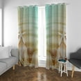 thumbnail image 3 of Room Darkening Window Curtains Drapes Shells and Starfish On Beach Water Thermal Insulated Grommet Blackout Curtains 84x55 in 2 Panels for Bedroom Living Room, 3 of 6