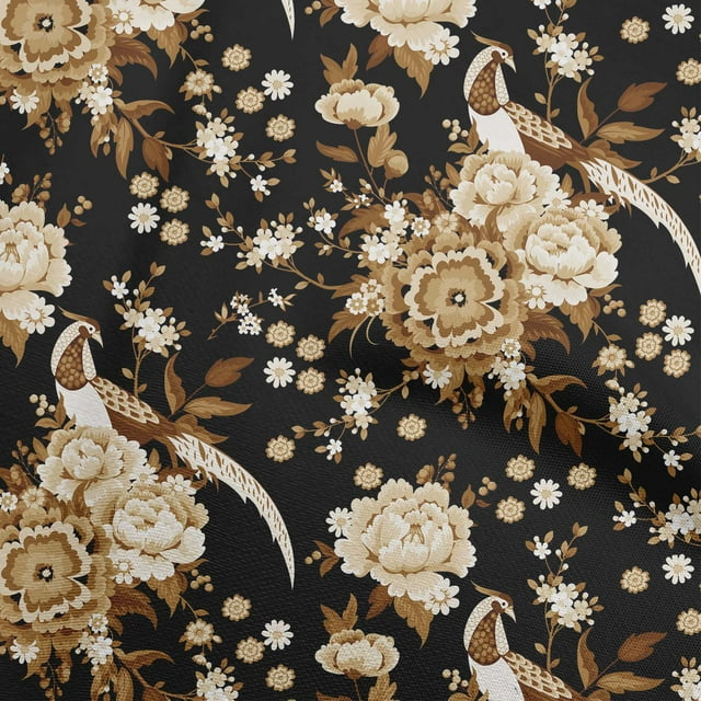 oneOone Silk Tabby Brown Fabric Asian Chinese Sewing Craft Projects Fabric Prints By Yard 42 Inch Wide