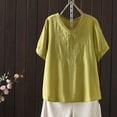 thumbnail image 2 of Women's Plus Size Summer Short Sleeve T Shirt Casual Top With Embroidery, 2 of 2