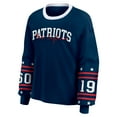 thumbnail image 2 of Women's WEAR by Erin Andrews  Navy New England Patriots Sport Long-Sleeve T-Shirt, 2 of 6
